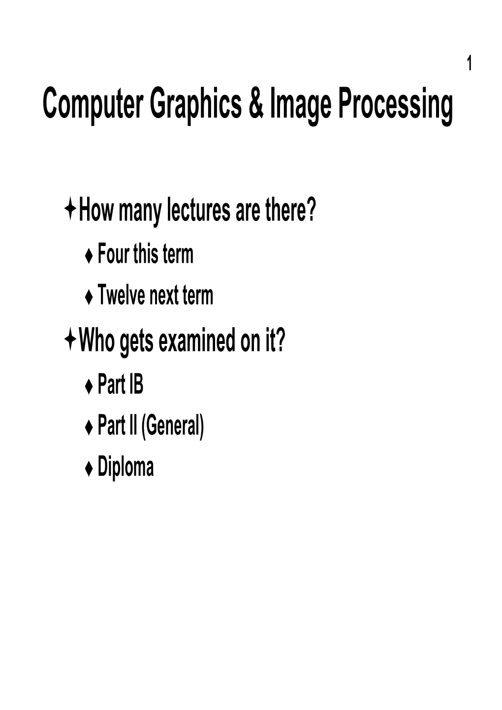 Computer Graphics & Image Processing