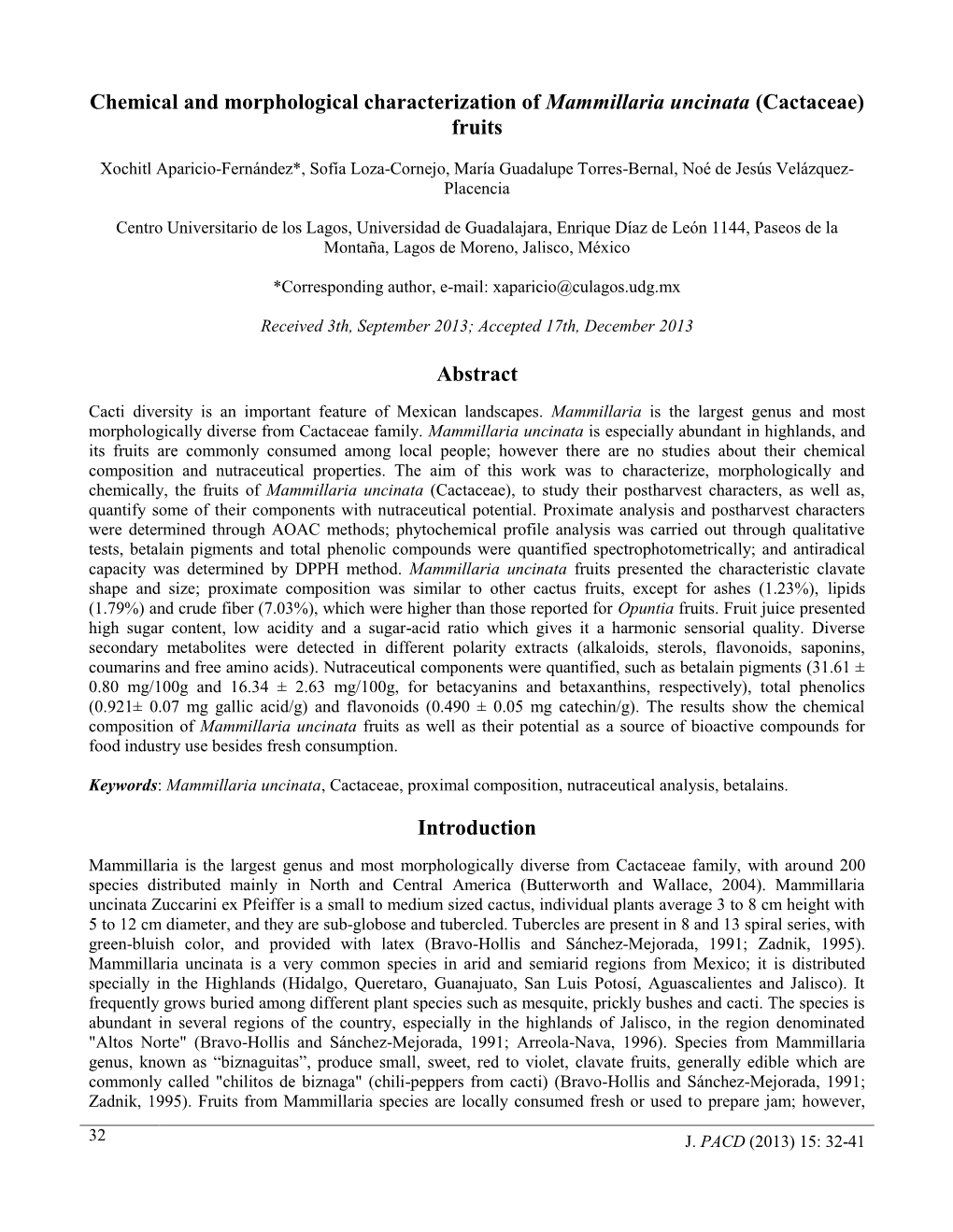 Postharvest Changes in Weight Loss and Quality of Cactus Pear Fruit Undergoing Reproductive Bud Thinning