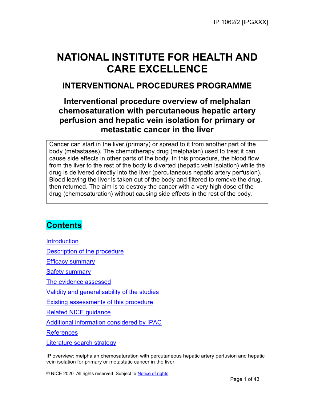 The National Institute for Health and Care Excellence