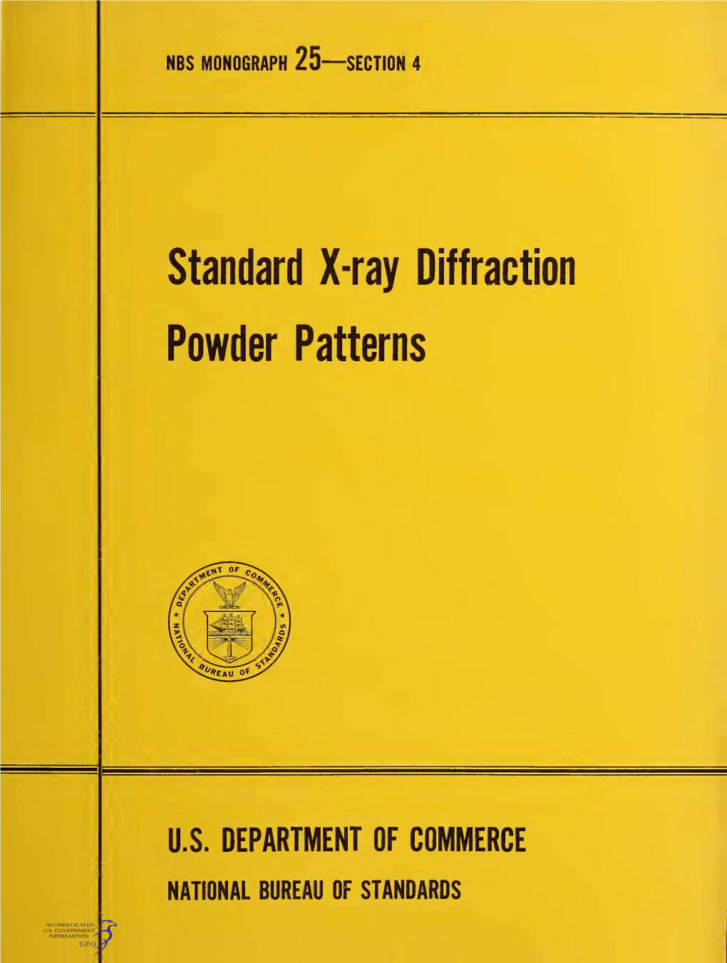 Standard X-Ray Diffraction Powder Patterns