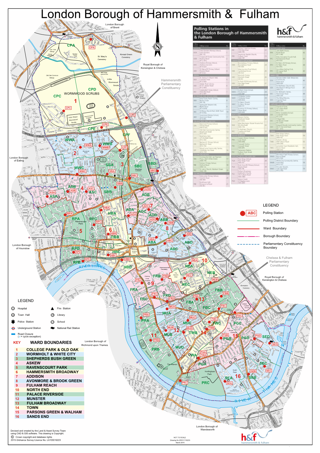 Ward Map with Street Names T