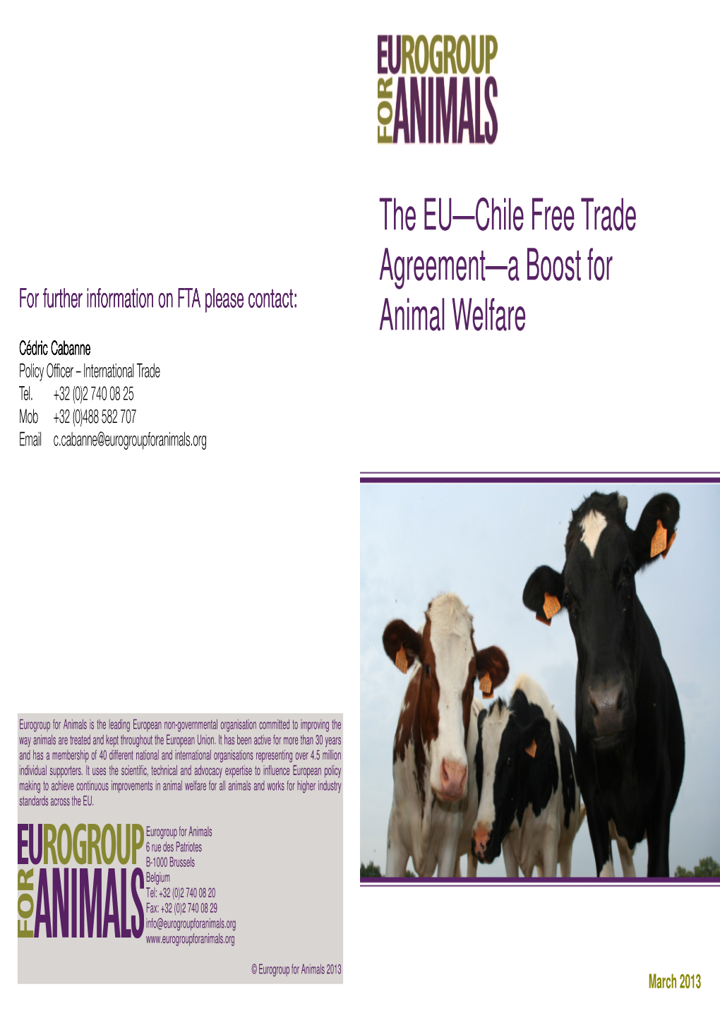 The EU—Chile Free Trade: a Boost for Animal Welfare