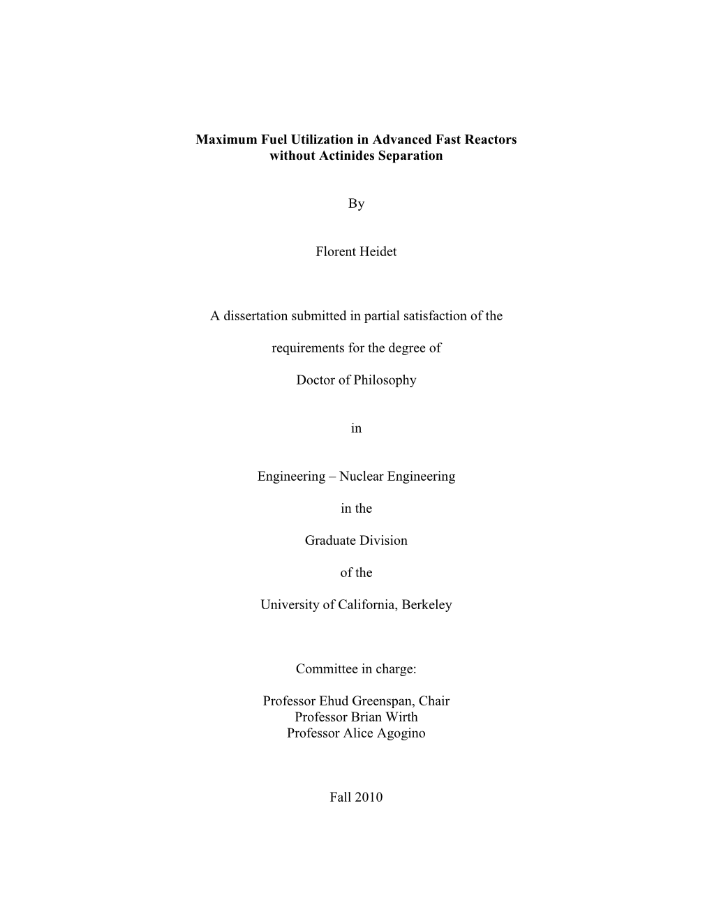 Maximum Fuel Utilization in Advanced Fast Reactors Without Actinides Separation