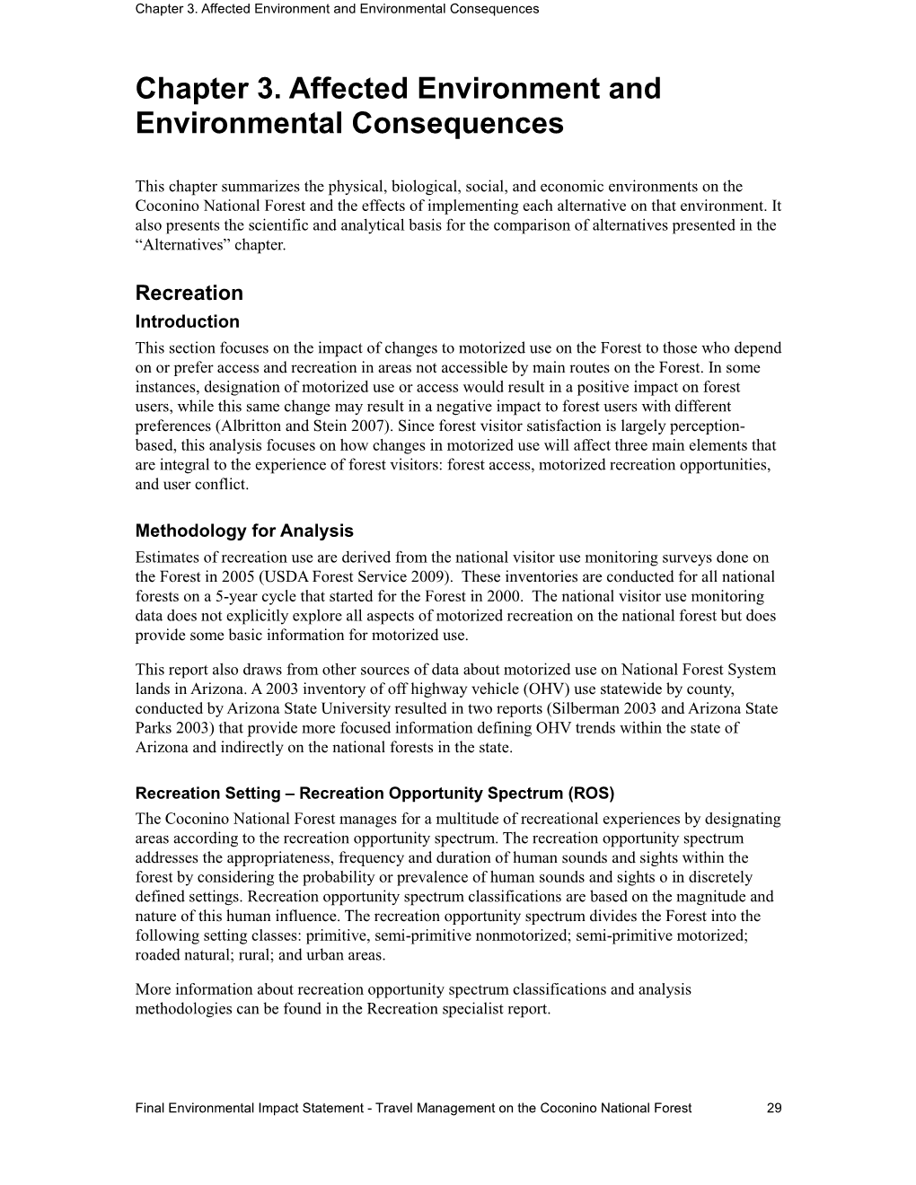 Chapter 3. Affected Environment and Environmental Consequences