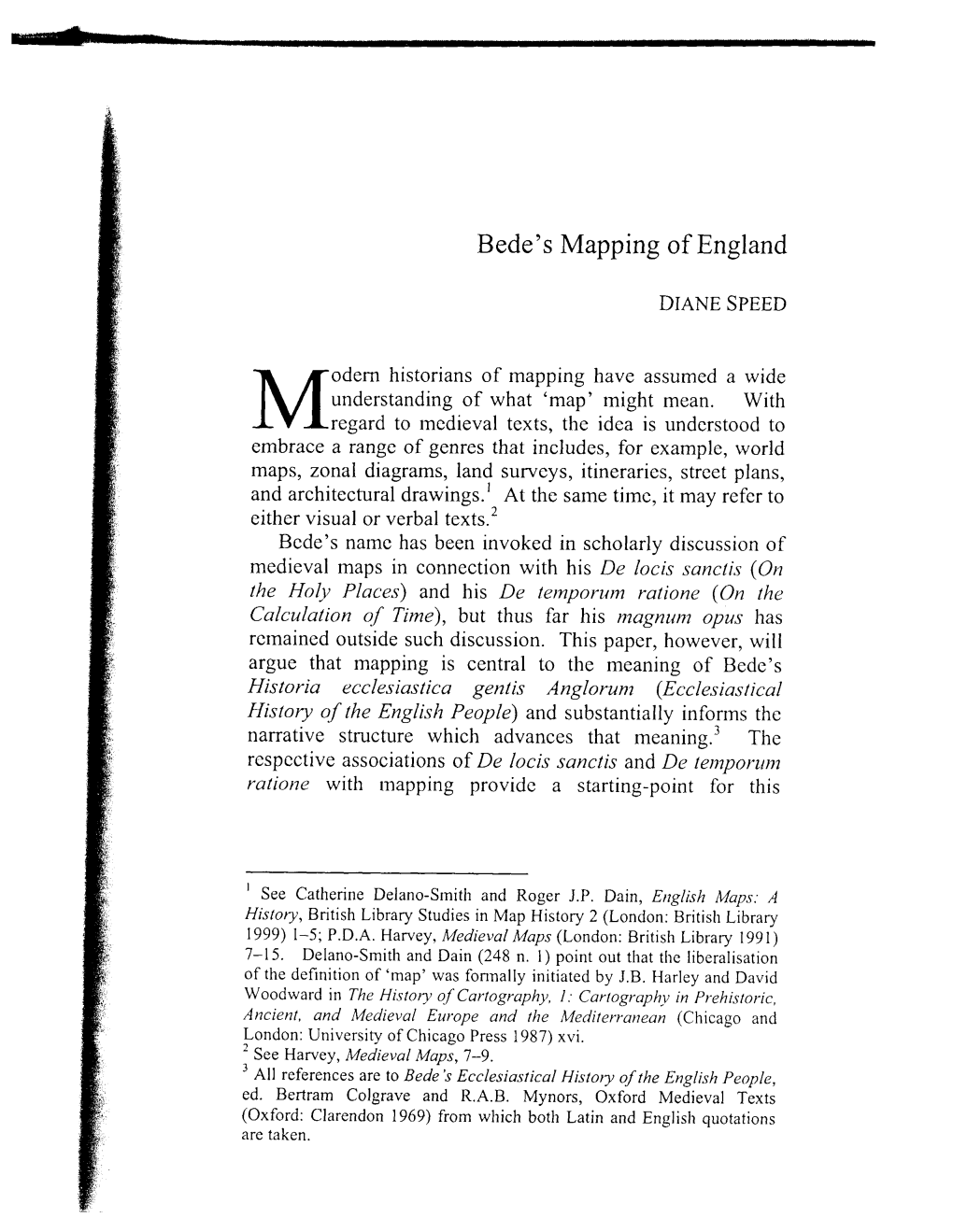 Bede's Mapping of England