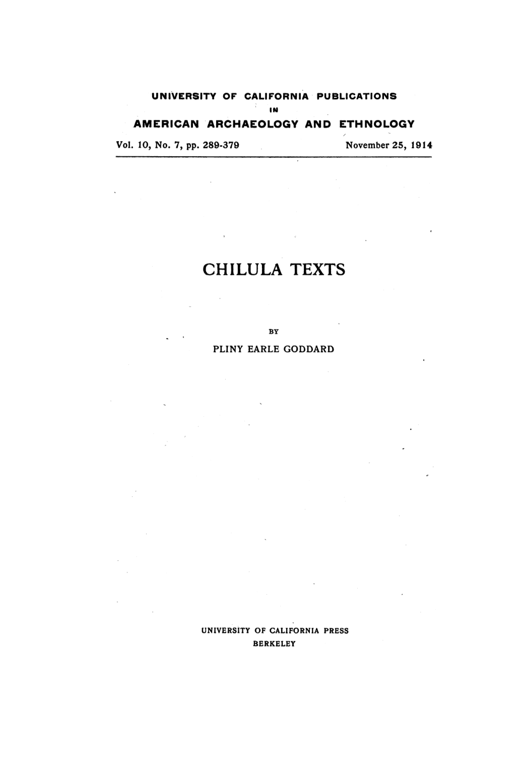 Chilula Texts