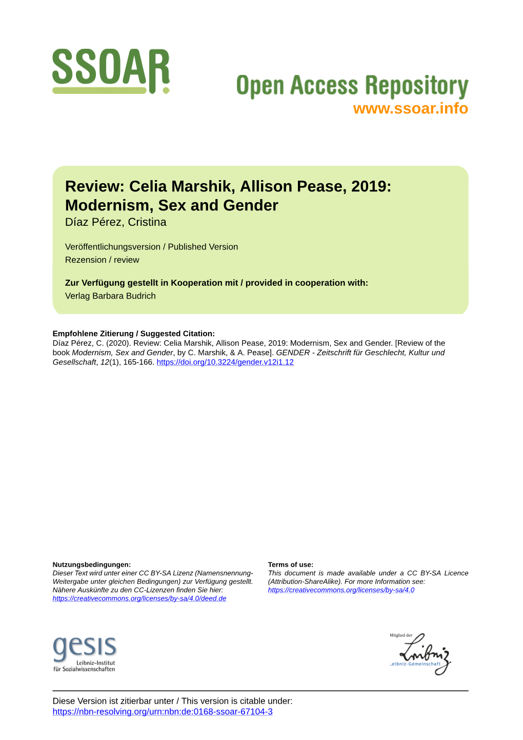 Celia Marshik/Allison Pease, 2019: Modernism, Sex and Gender. London: Bloomsbury