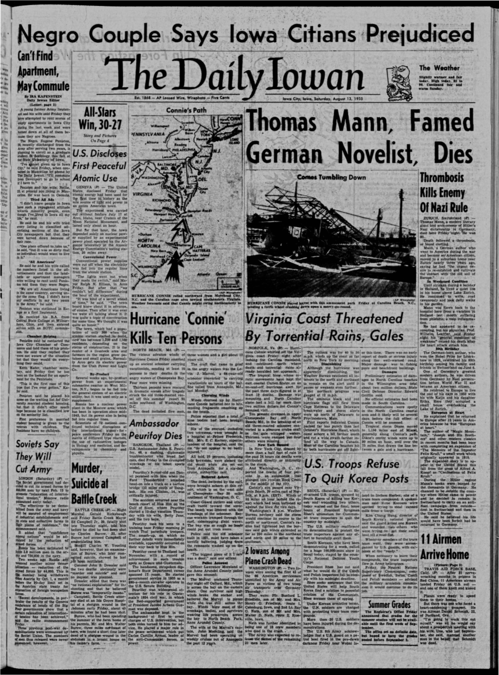 Daily Iowan (Iowa City, Iowa), 1955-08-13