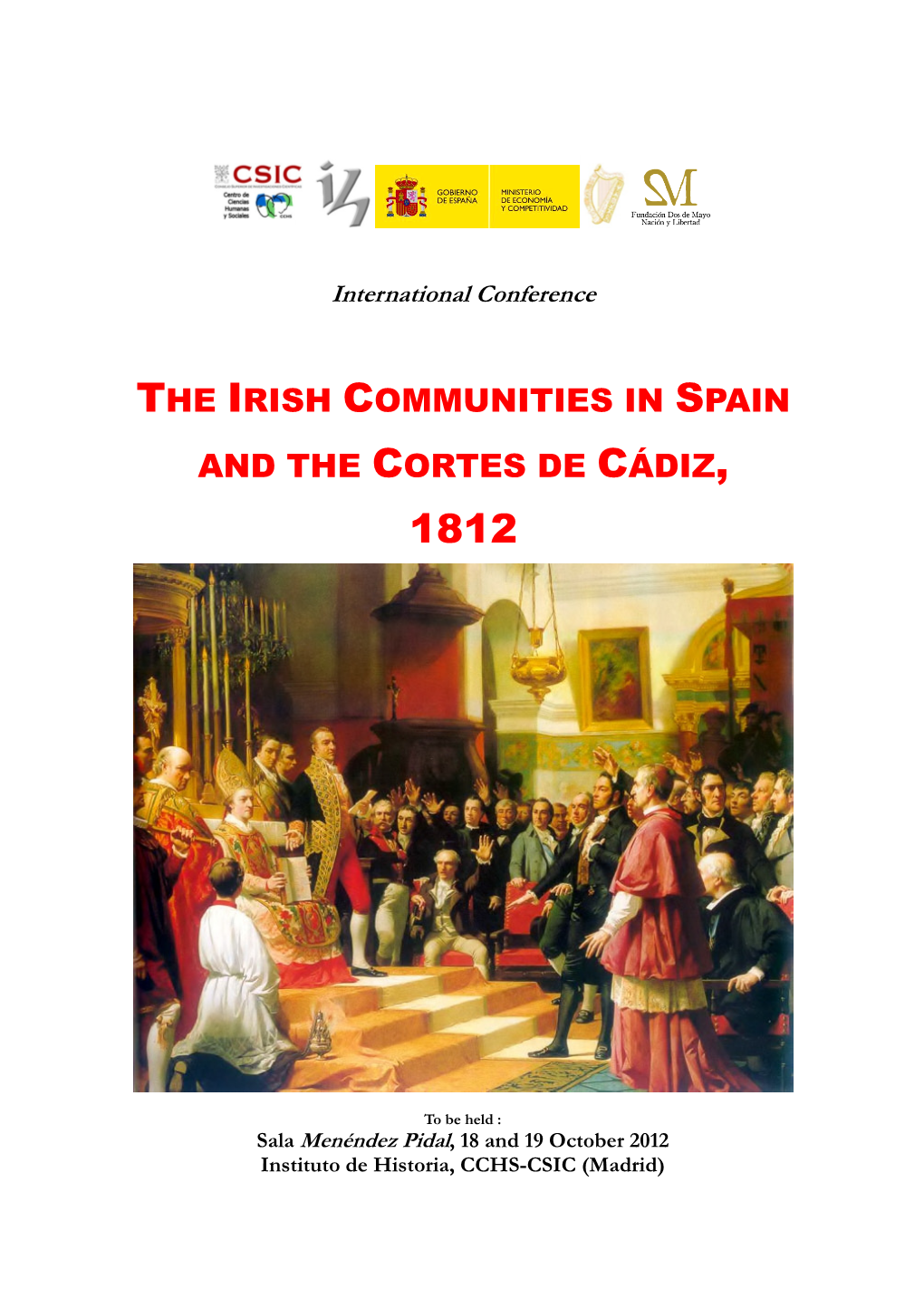 The Irish Communities in Spain and the Cortes De Cádiz