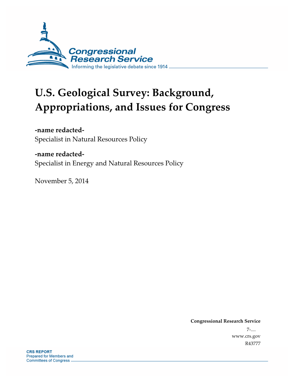 US Geological Survey Circular 1050, March 1989