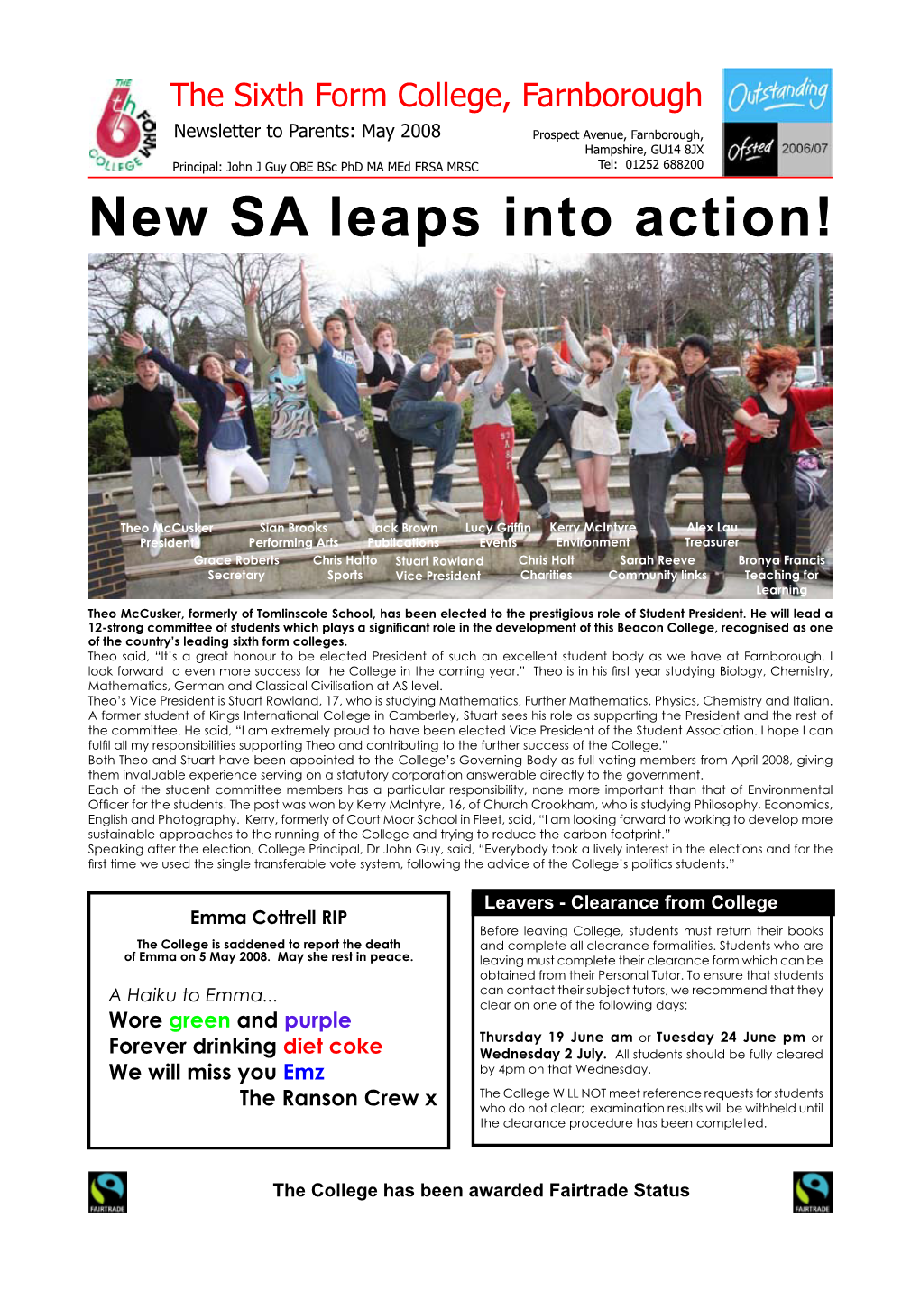 New SA Leaps Into Action!