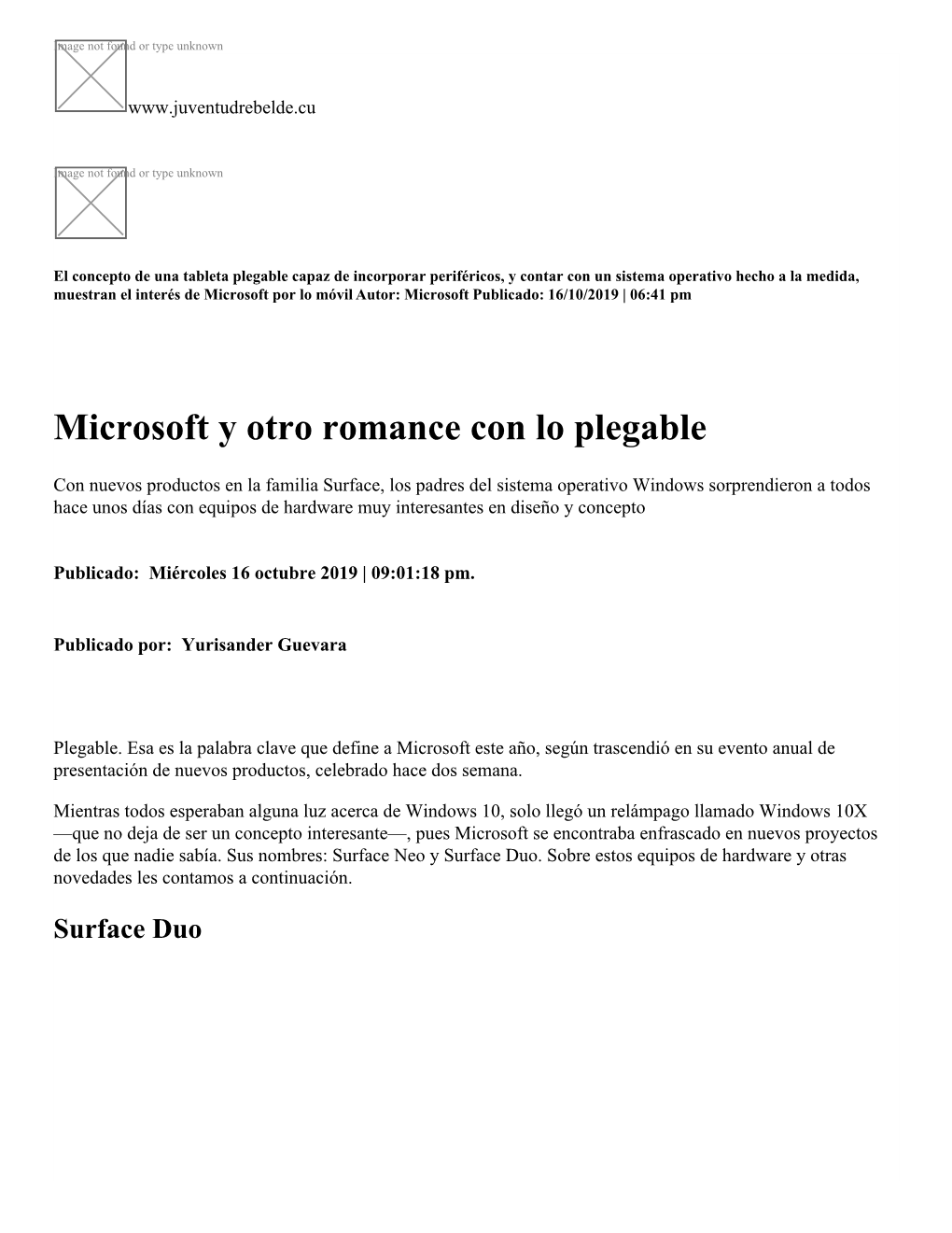 Microsoft Y Otro Romance Con Lo Plegable