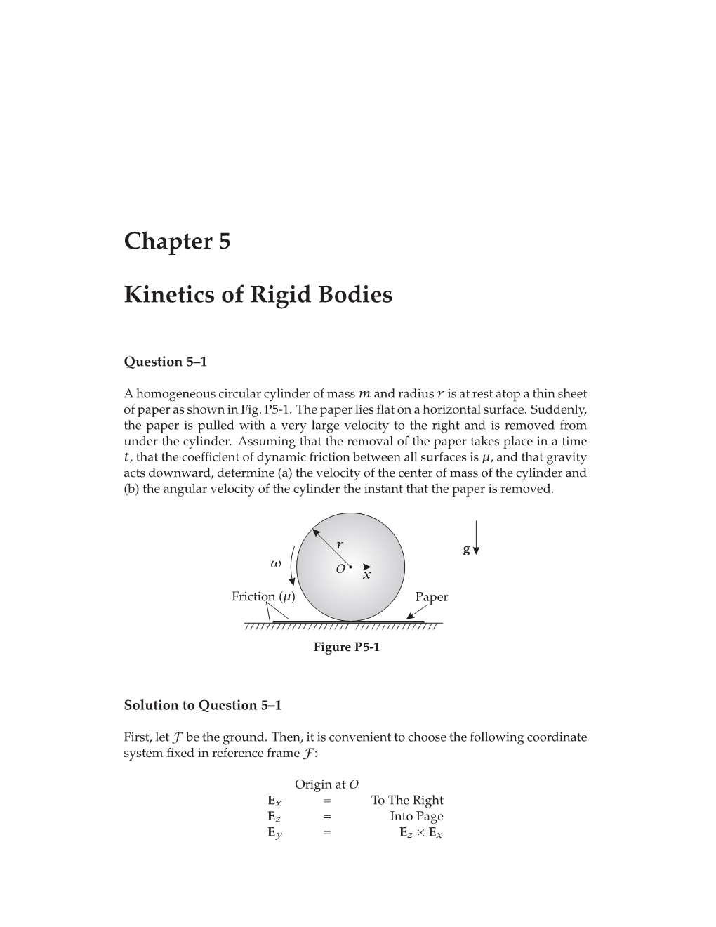 Chapter 5 Kinetics of Rigid Bodies