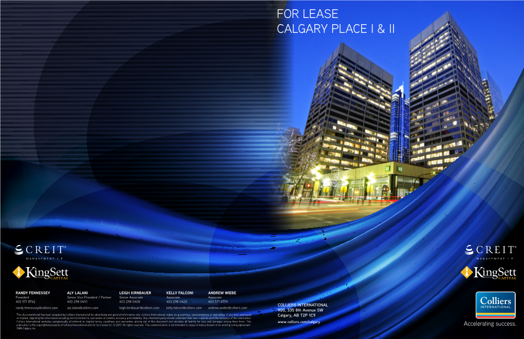 For Lease Calgary Place I & Ii