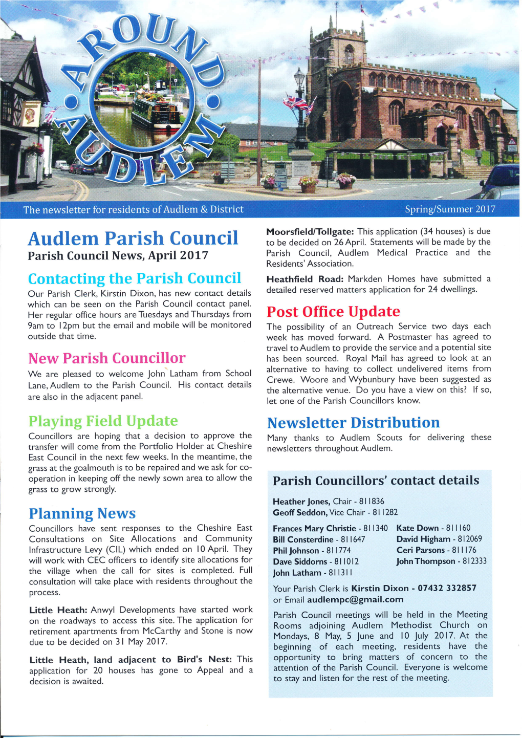 Audlem Parish Council to Be Decided on 26April