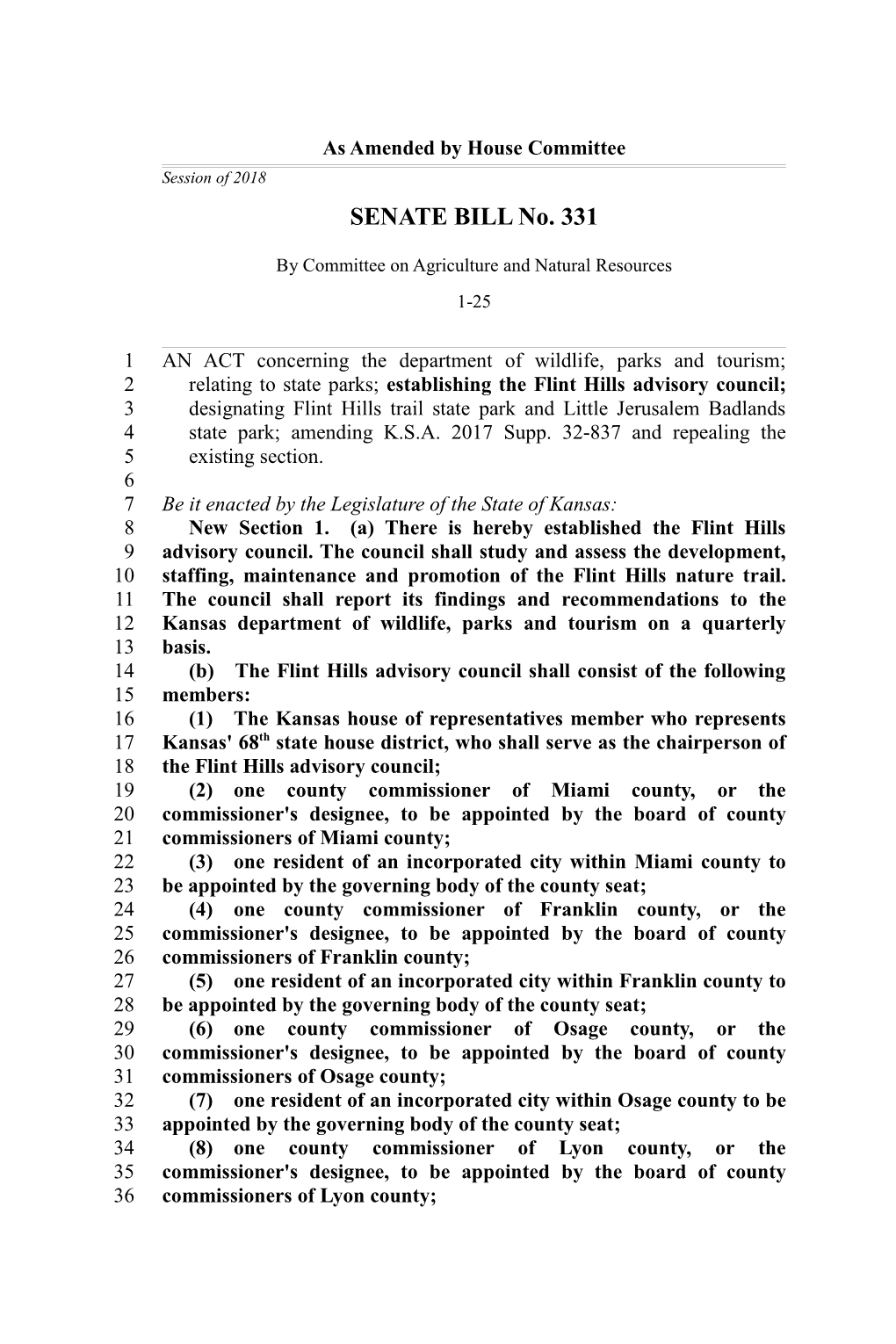 SENATE BILL No. 331