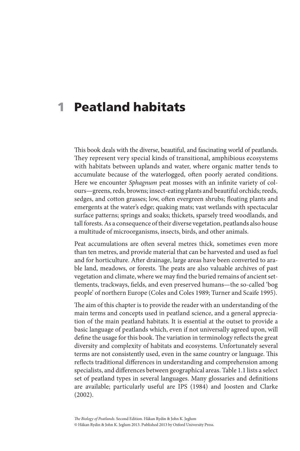 1 Peatland Habitats