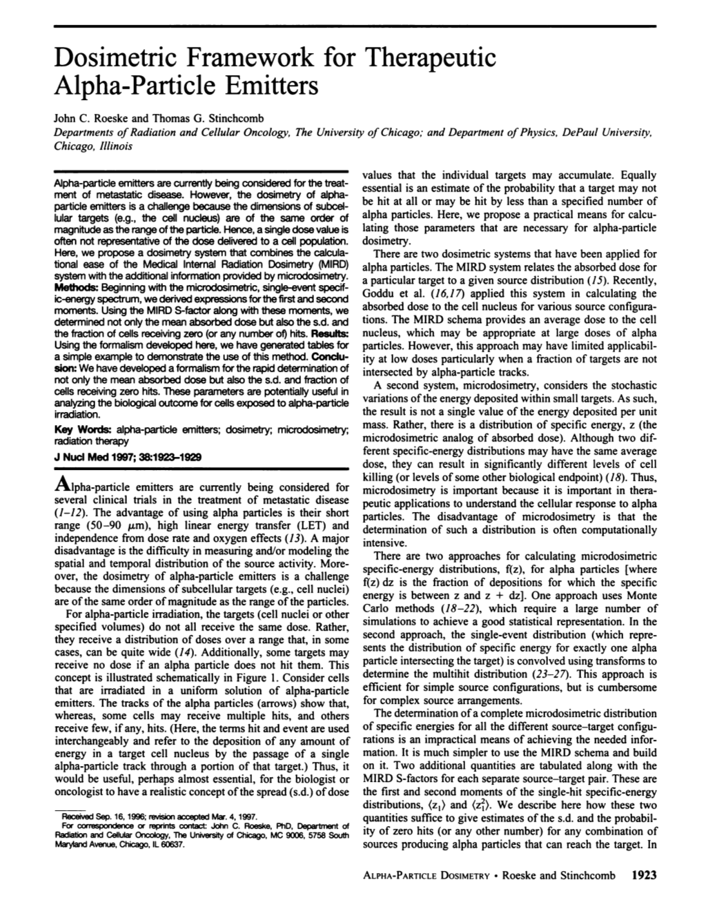 Dosimetrie Framework for Therapeutic Alpha-Particle Emitters