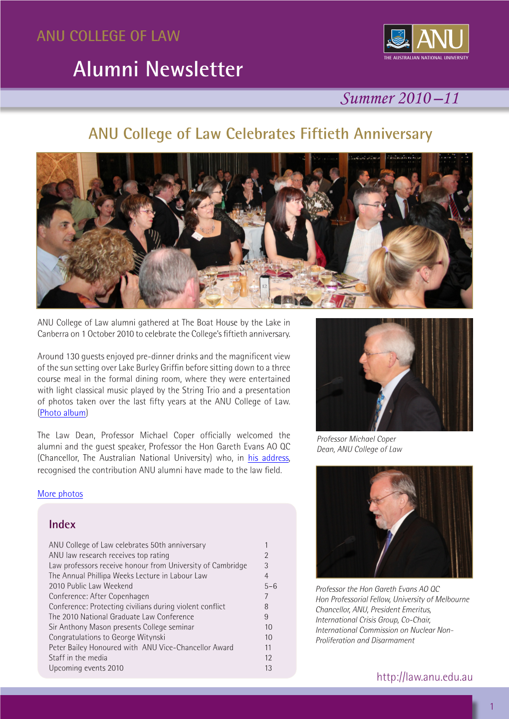 Alumni Newsletter Summer 2010 –11