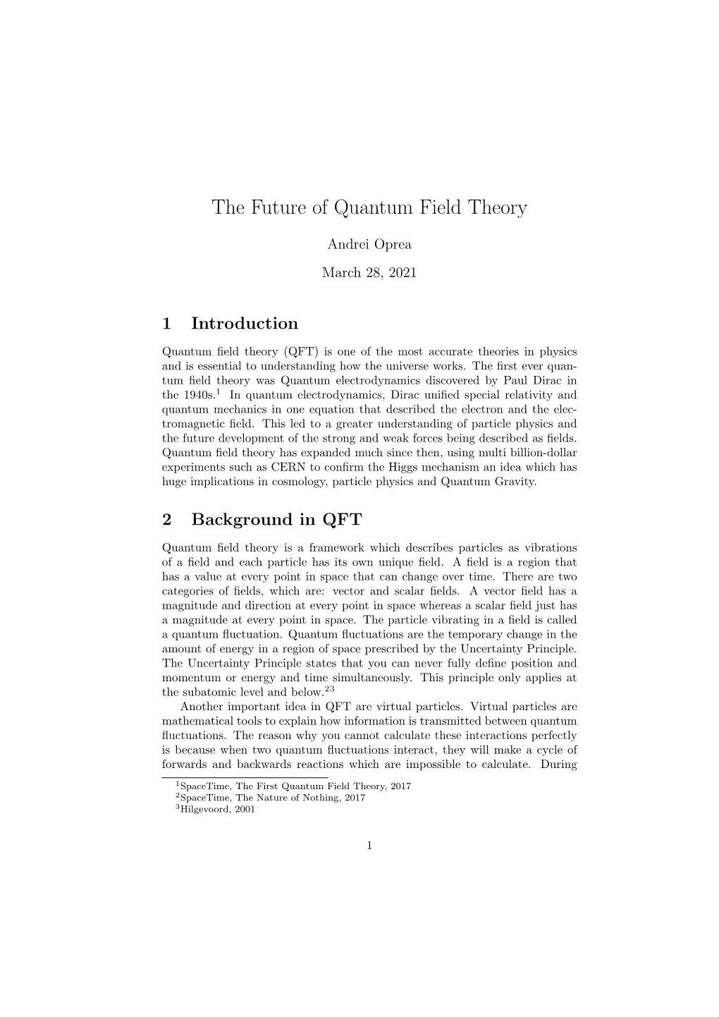 The Future of Quantum Field Theory