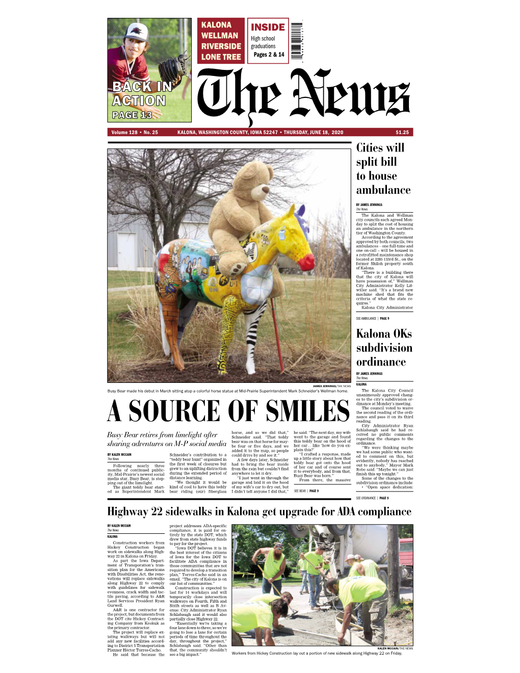 A SOURCE of SMILES City Administrator Ryan Schlabaugh Said He Had Re- Horse, and So We Did That,” He Said