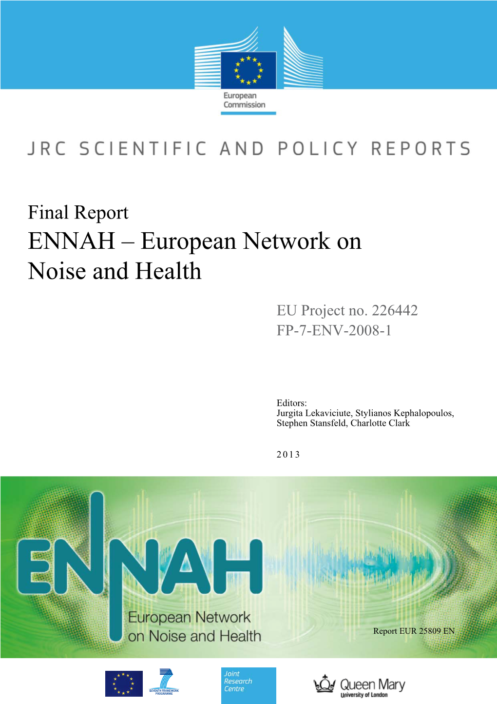 Final Report ENNAH – European Network on Noise and Health