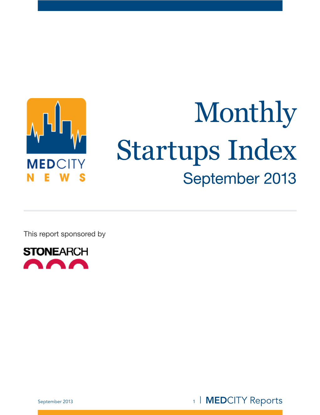 Monthly Startups Index September 2013