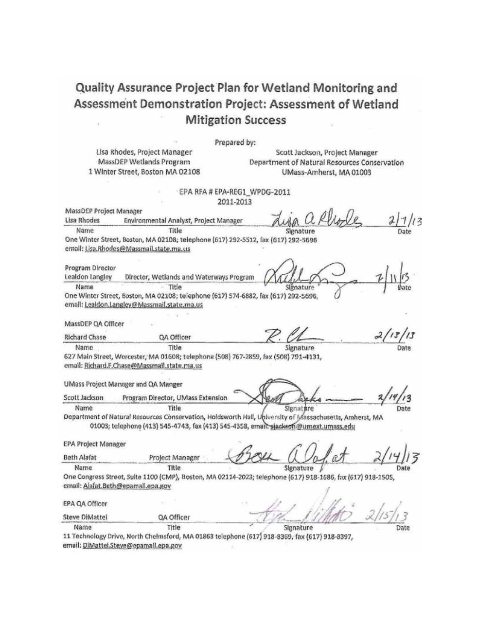 Open PDF File, 824.19 KB, for Wetland Mitigation Study Quality Assurance