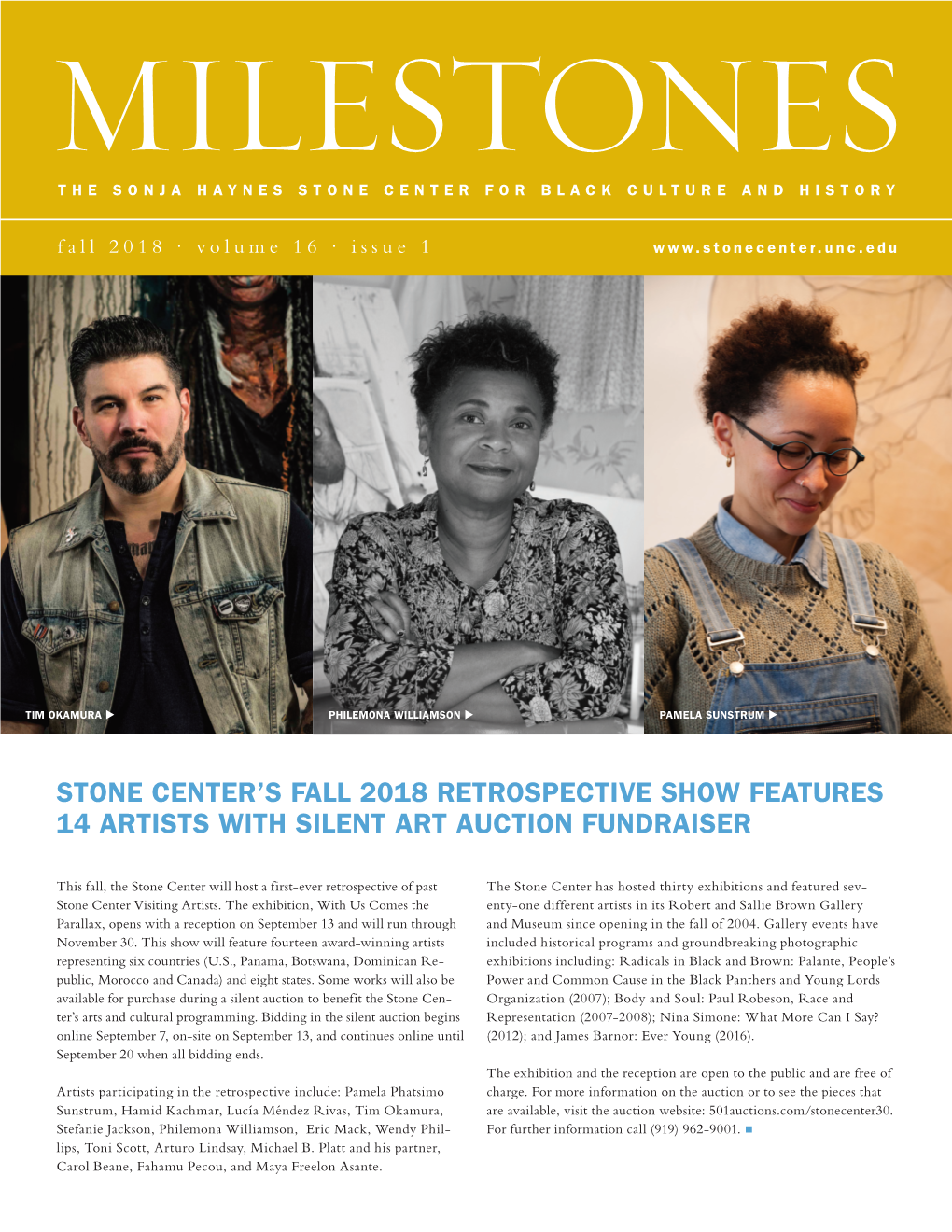 1 Stone Center's Fall 2018 Retrospective Show