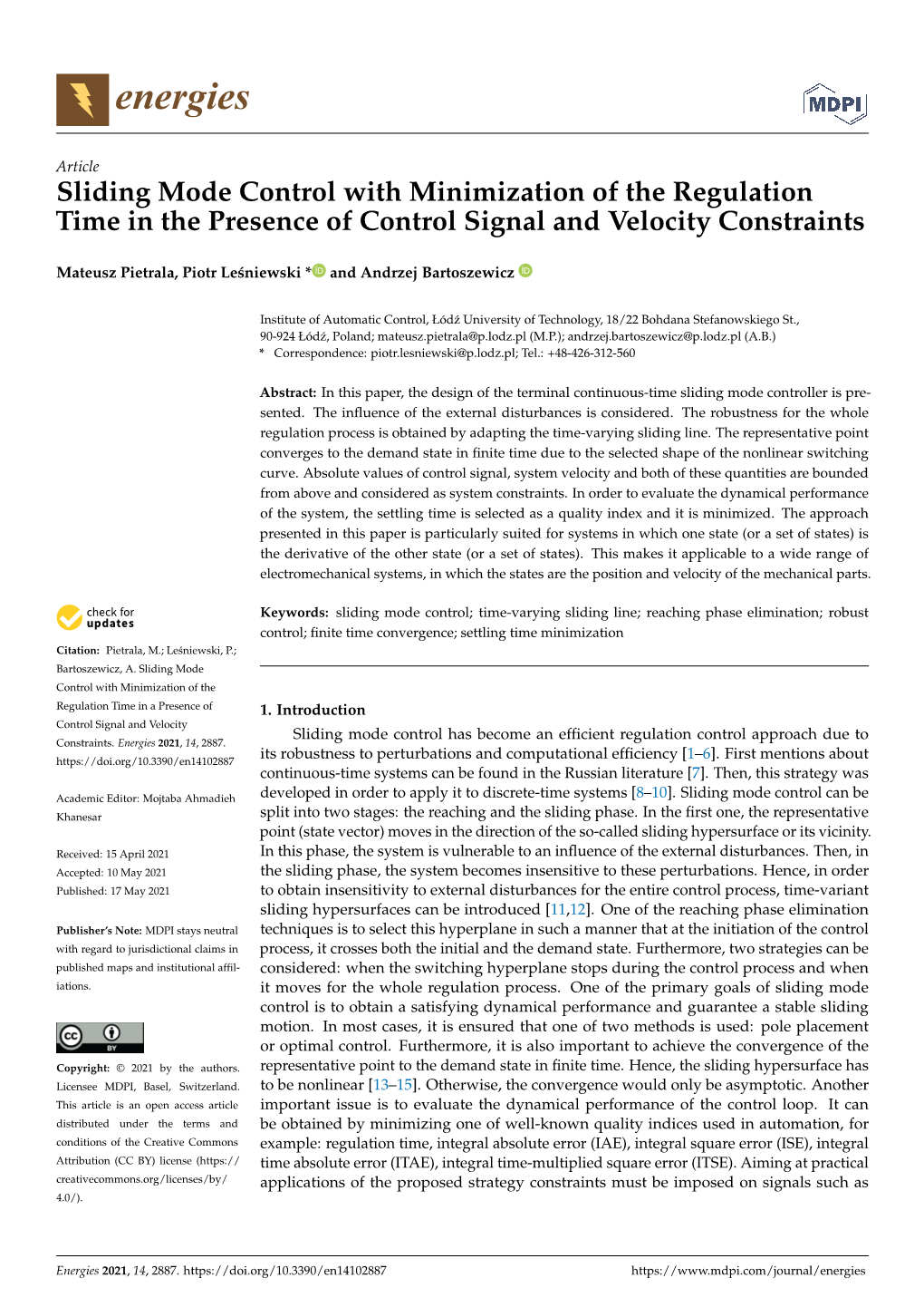 Sliding Mode Control with Minimization of the Regulation Time in the Presence of Control Signal and Velocity Constraints