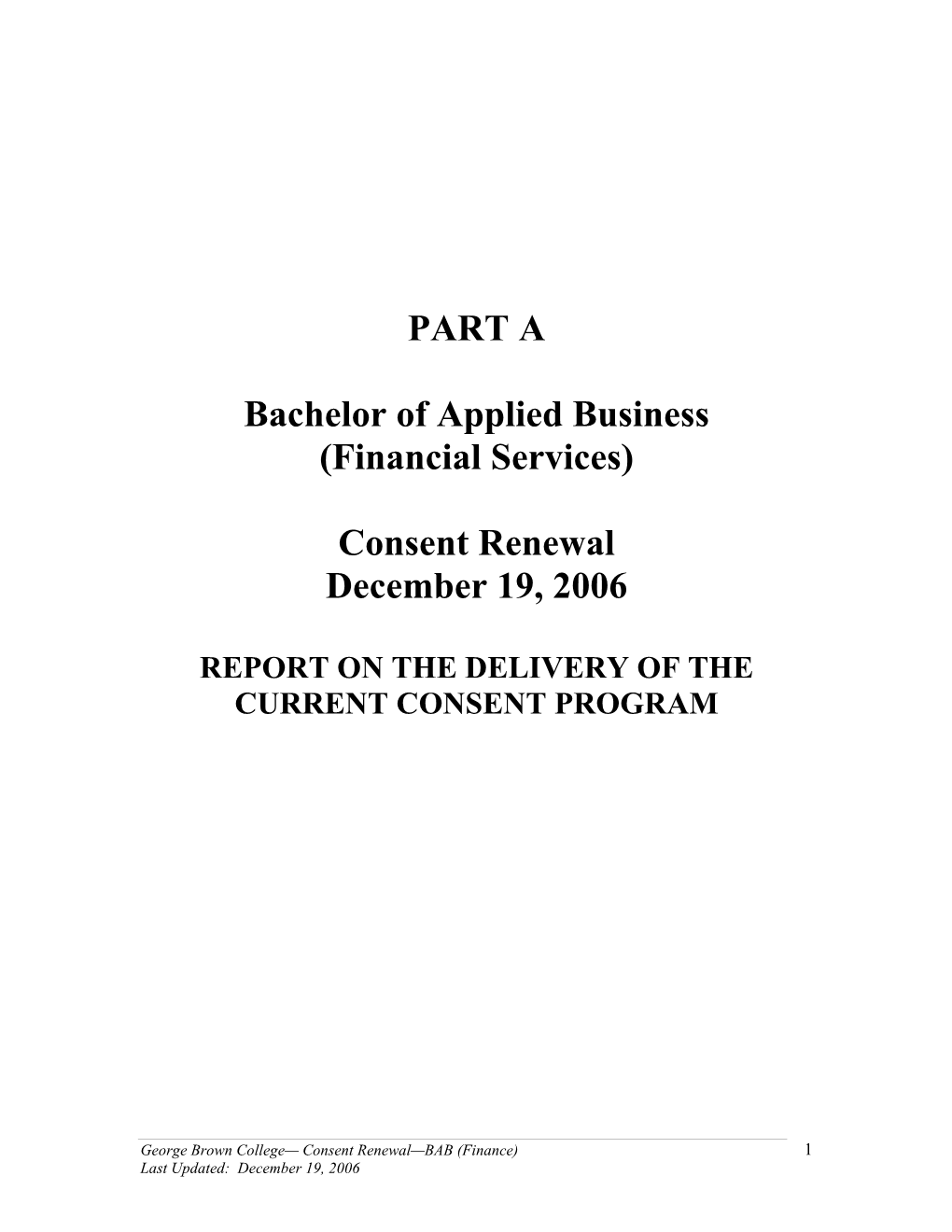(Financial Services) Consent Renewal December 19, 2006
