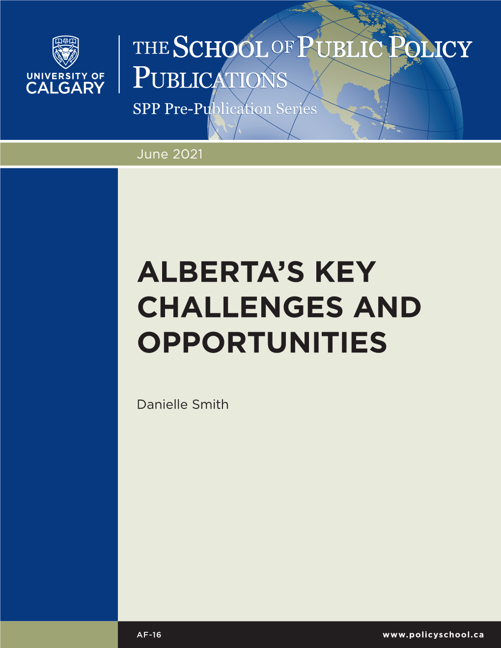 Alberta's Key Challenges and Opportunities