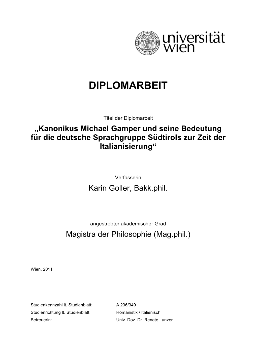 Diplomarbeit Überarbeitet