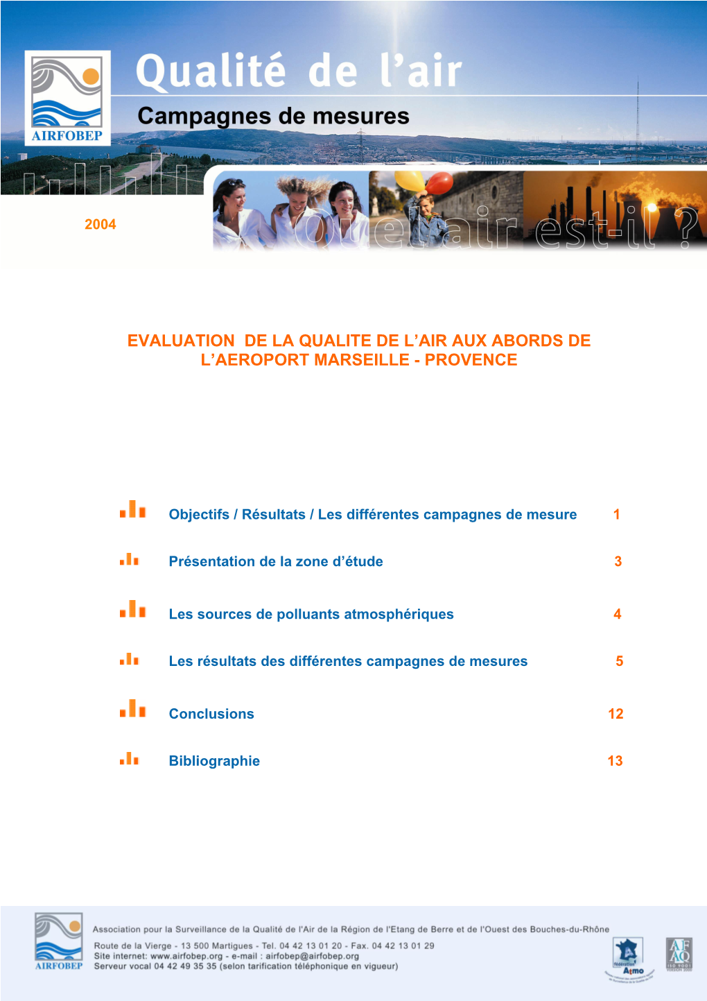 Evaluation De La Qualité De L'air Aux Abords De L'aeroport Marseille