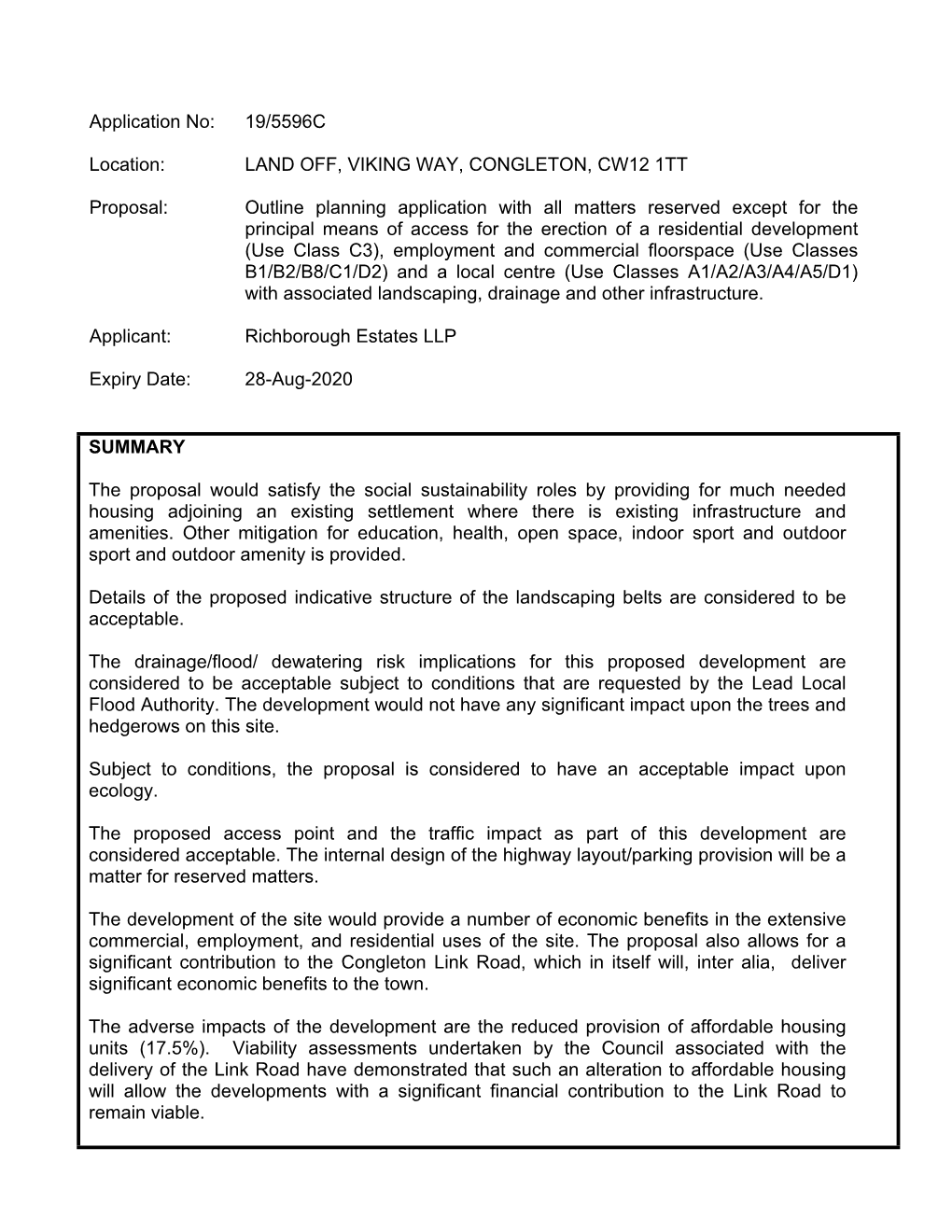 C/R/D Summary Skeleton Document