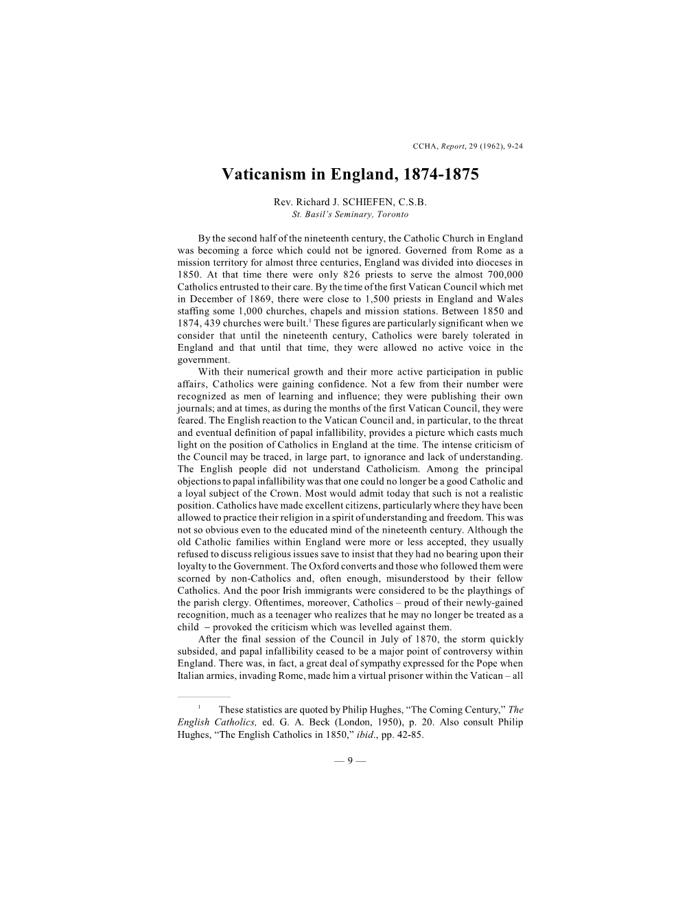 Vaticanism in England, 1874-1875
