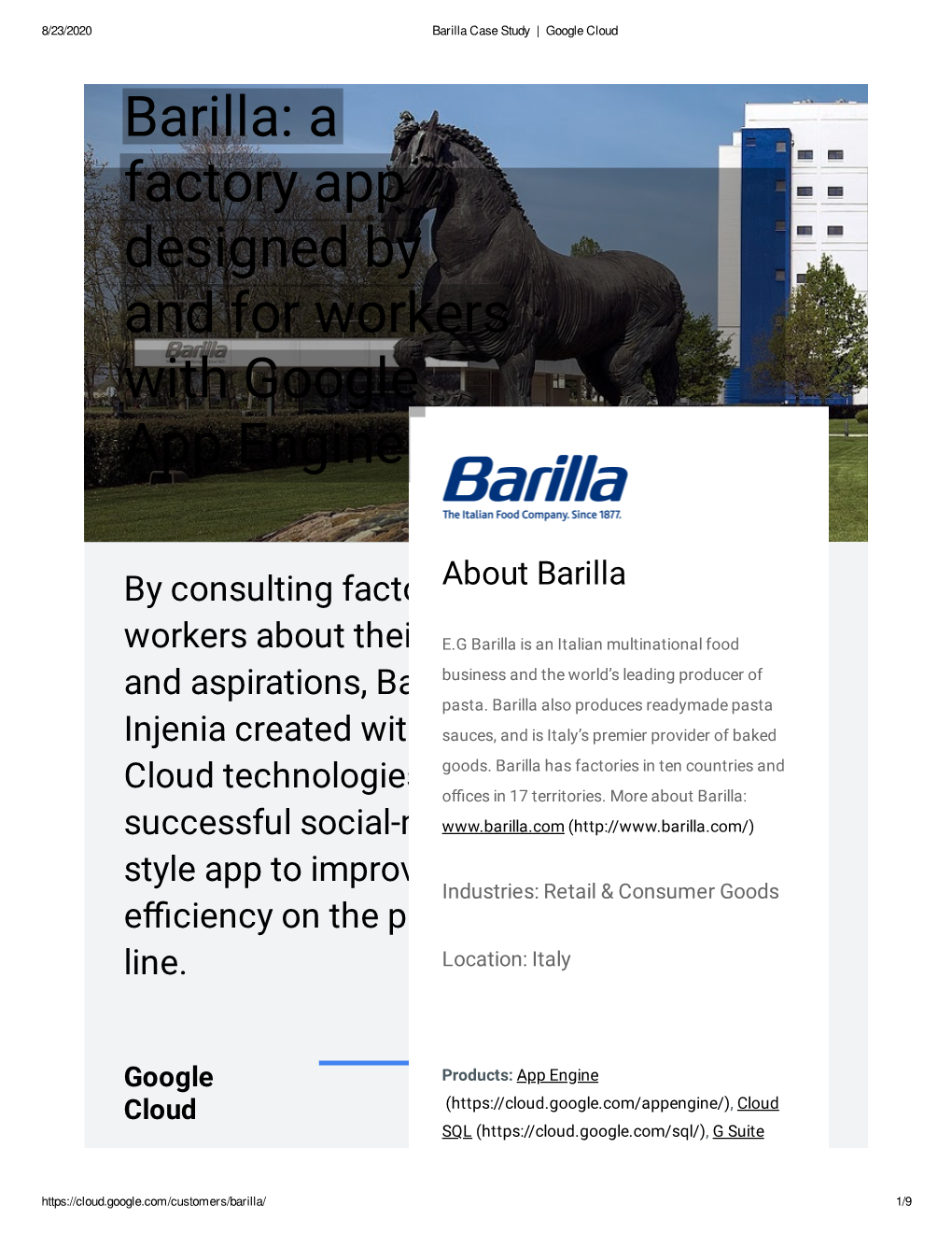 Barilla: a Factory App Designed by and for Workers with Google App Engine