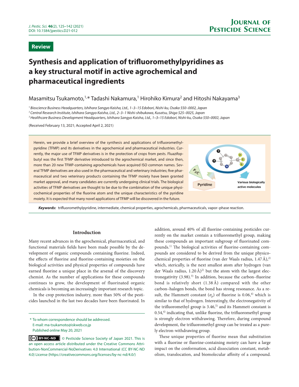 J. Pestic. Sci. 46(2): 125-142 (2021)