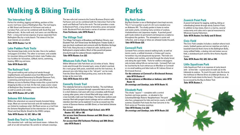 Walking & Biking Trails Parks