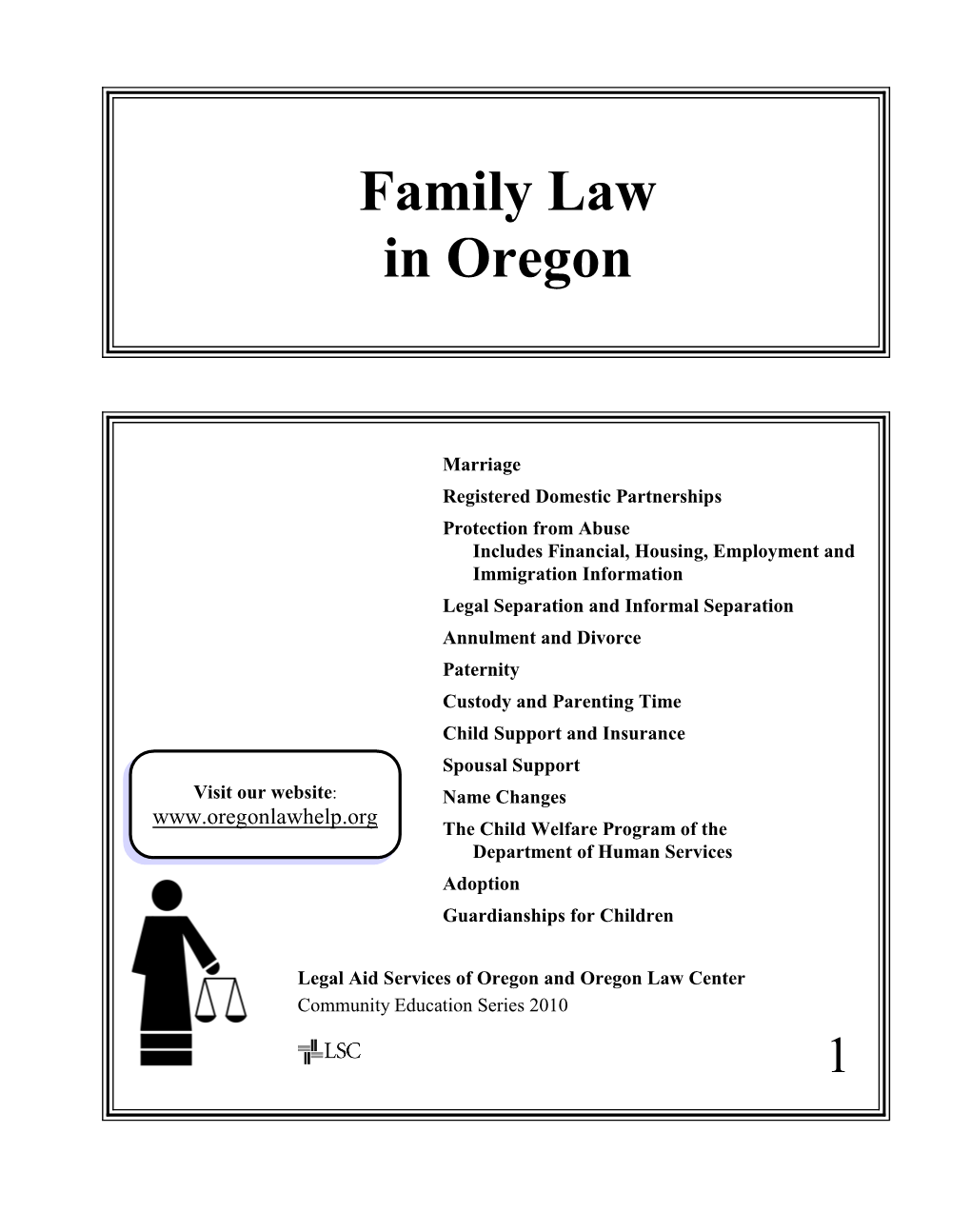 Family Law in Oregon