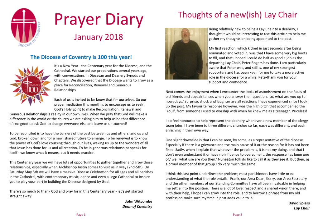 Prayer Diary