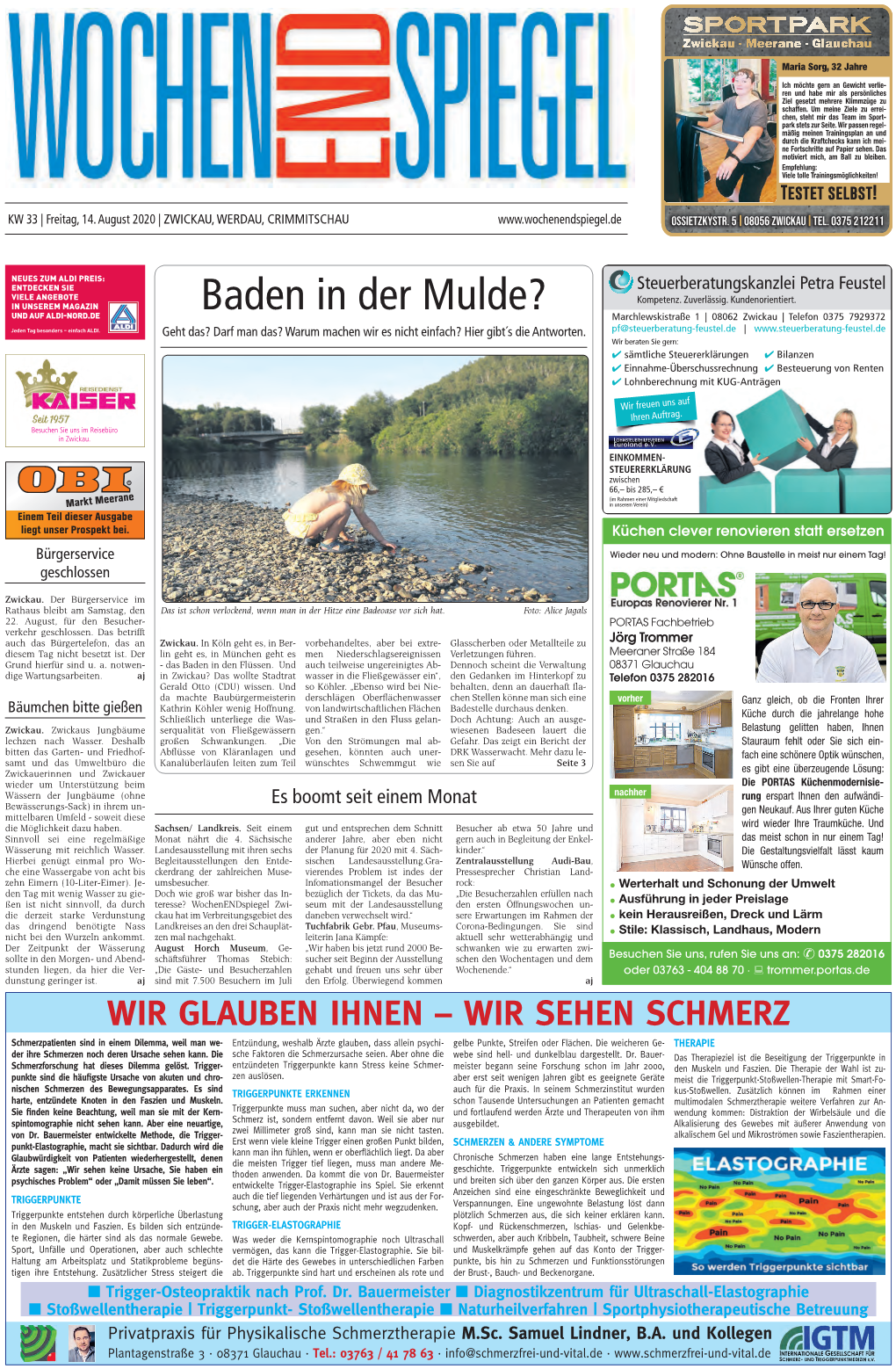 Baden in Der Mulde? UND AUF ALDI-NORD.DE Marchlewskistraße 1 | 08062 Zwickau | Telefon 0375 7929372 Jeden Tag Besonders – Einfach ALDI