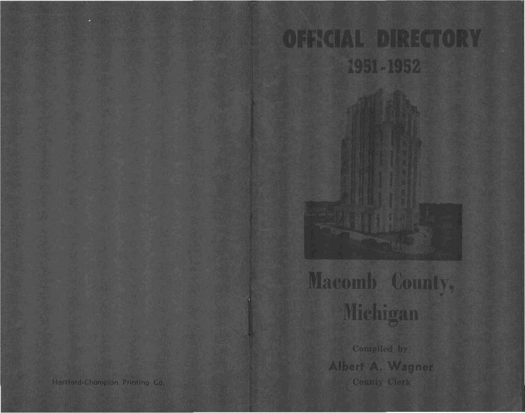 1951-52 Macomb County (Michigan) Directory