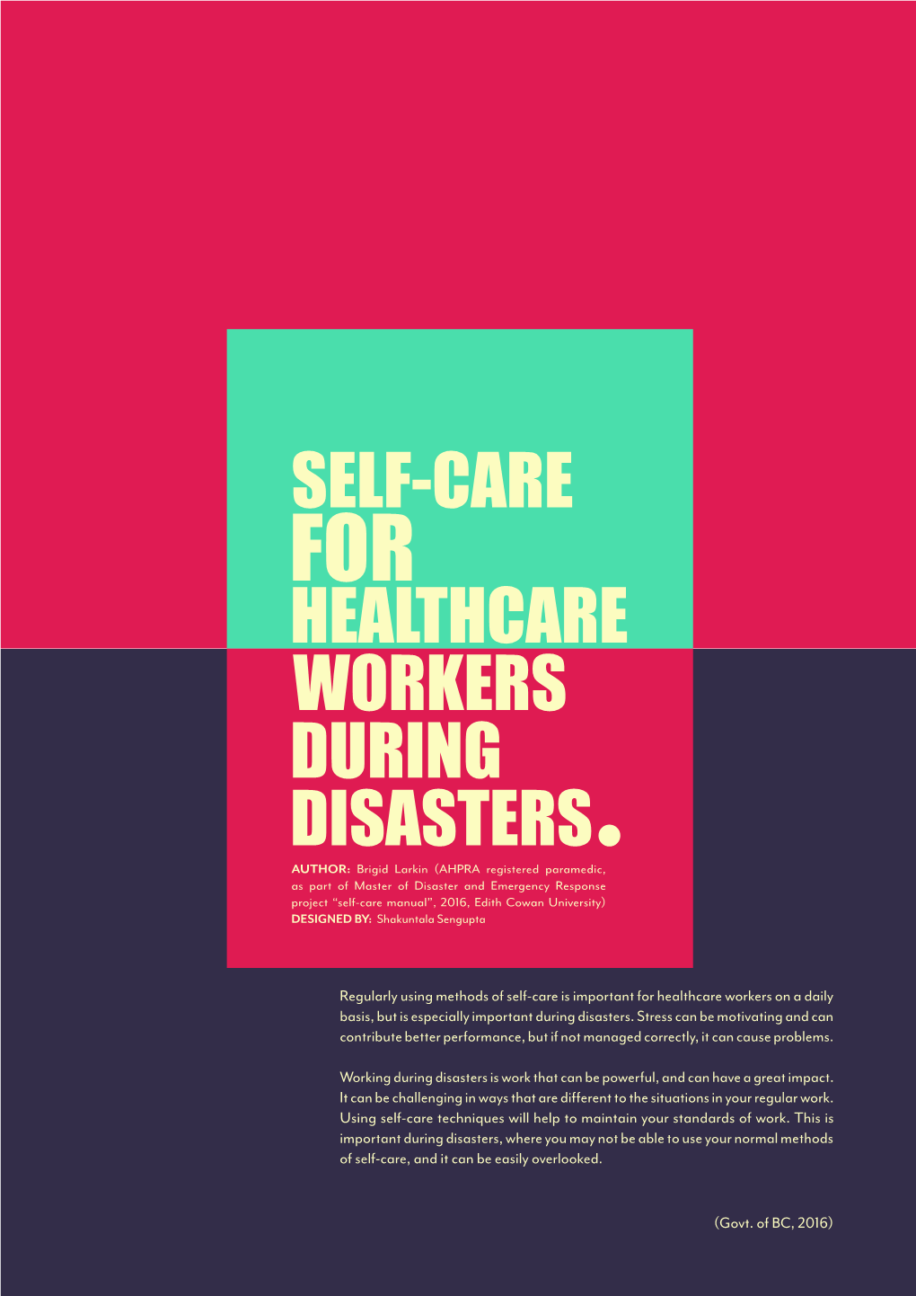 Self Care for Healthcare Workers