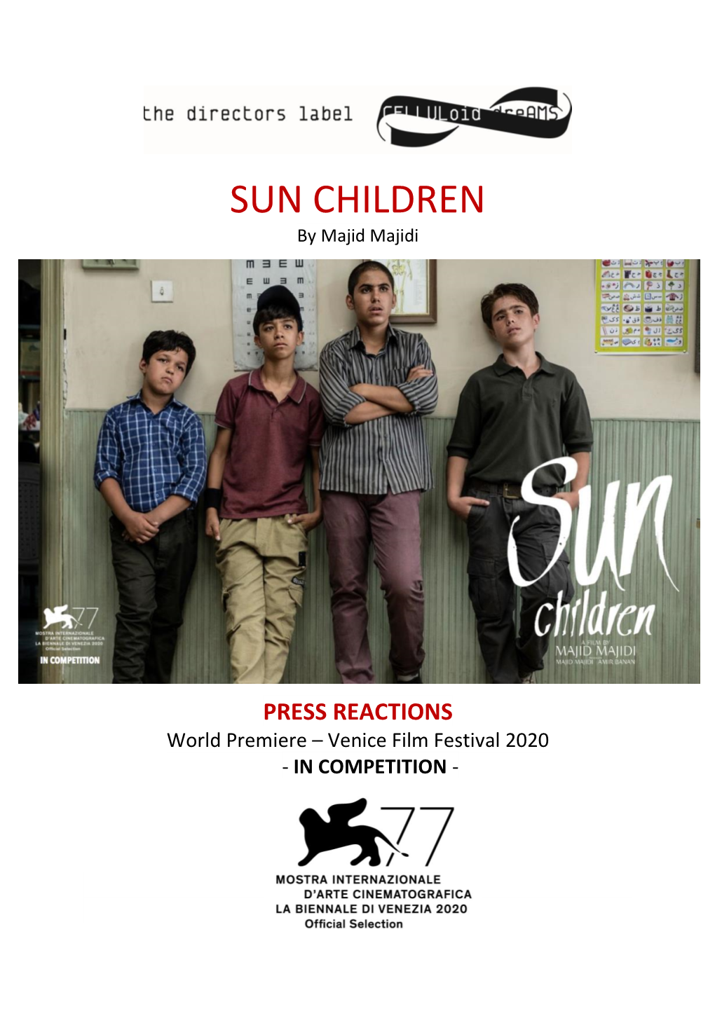 SUN CHILDREN by Majid Majidi