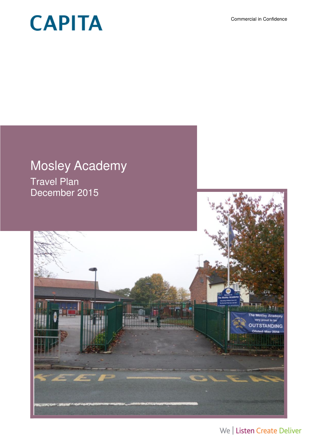 Mosley Academy Travel Plan December 2015