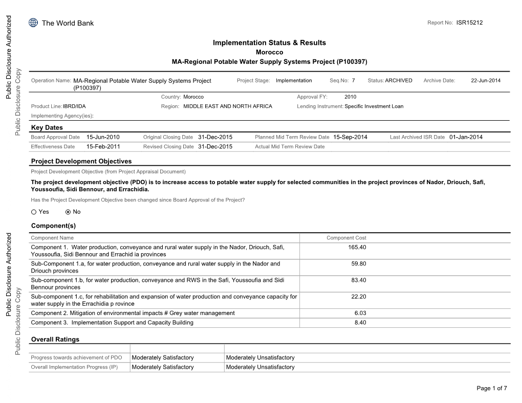 World Bank Document