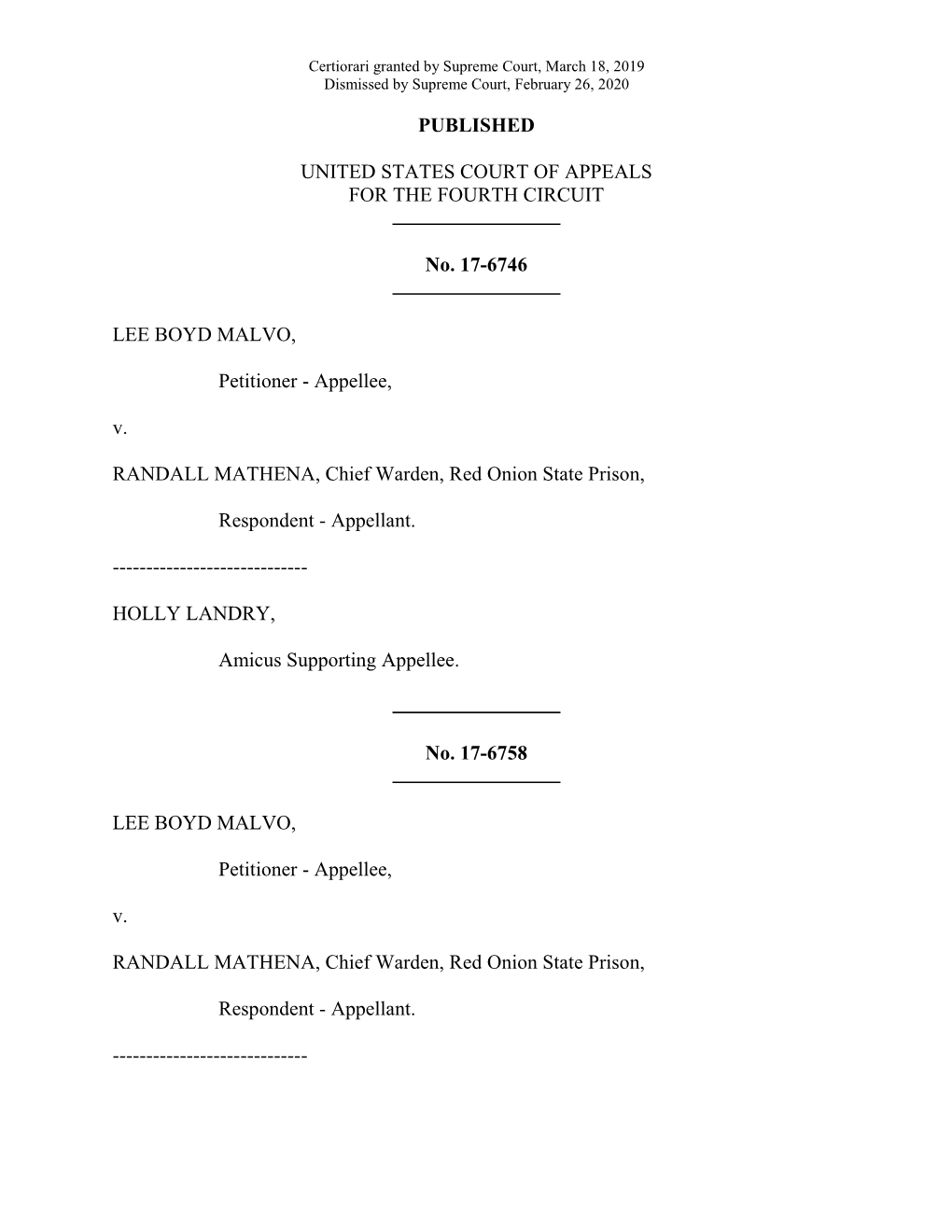 Published United States Court of Appeals for The