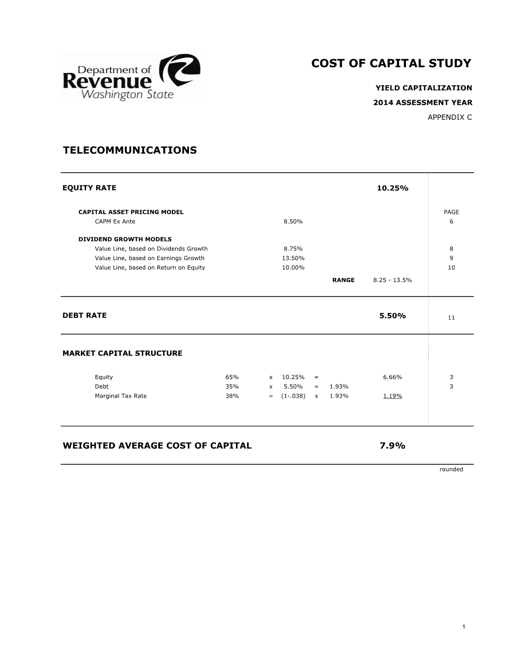 Telecommunications 2014 Assessment Year