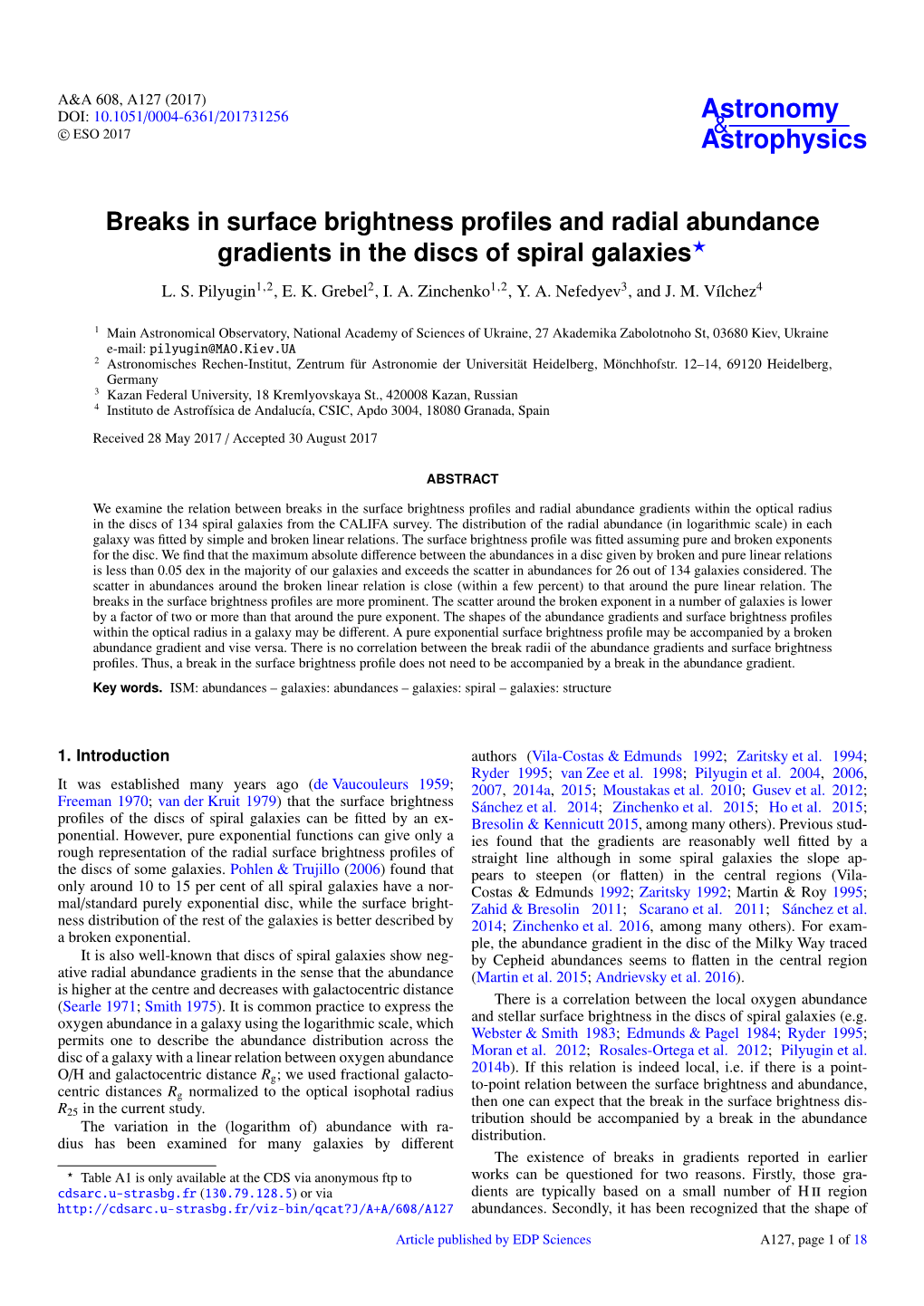 Breaks in Surface Brightness Profiles and Radial Abundance Gradients In